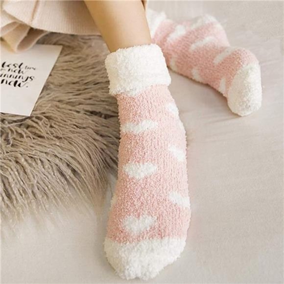 Plush Slipper Socks Women - Colorful Warm Fuzzy - Picture 2 of 7